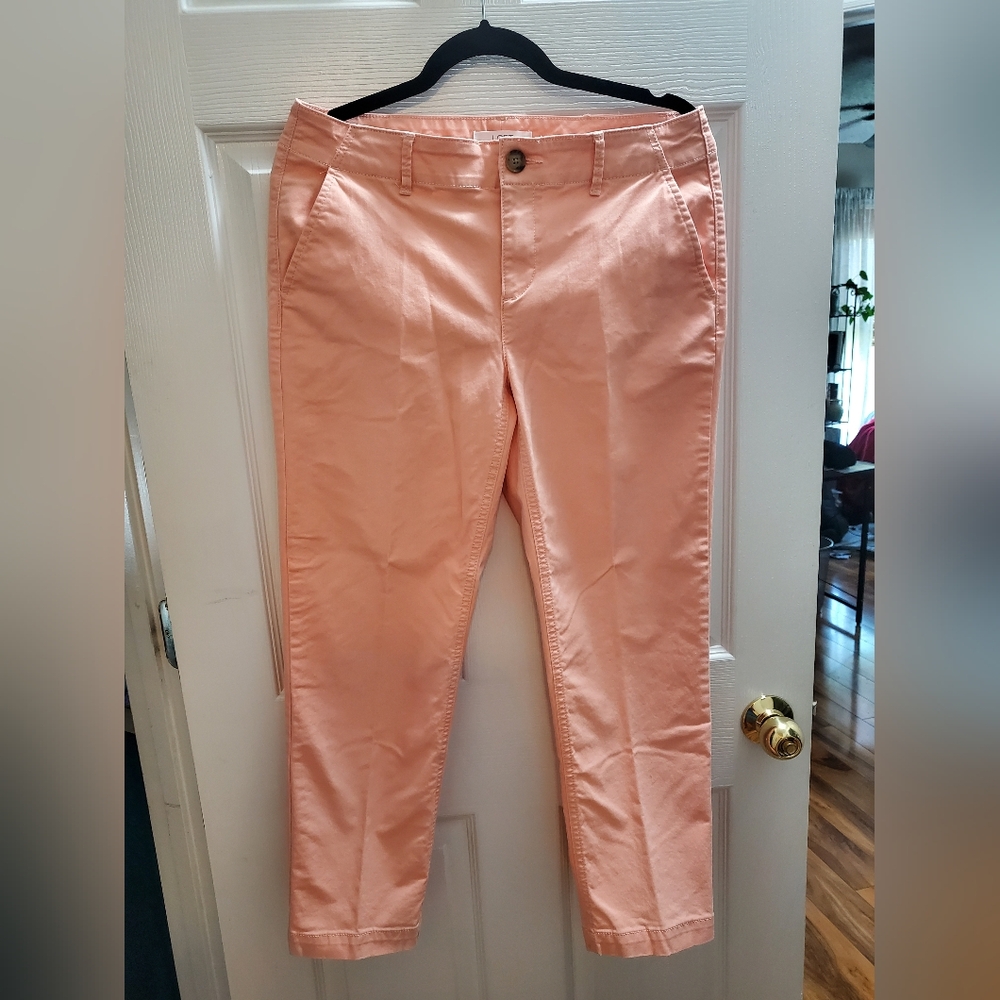 Loft, Slim Capri Pants, Size 4, Peach stretch denim NWOT